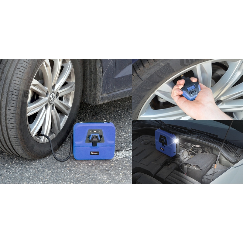 Compresor 12V BOX digital 3in1