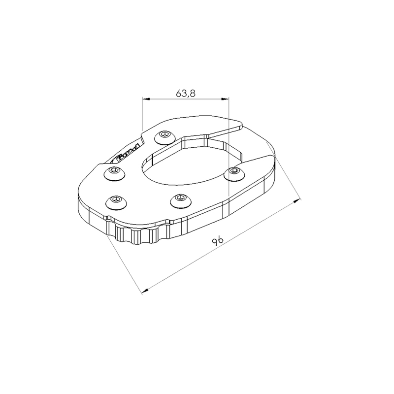 Kickstand extension PUIG Negru