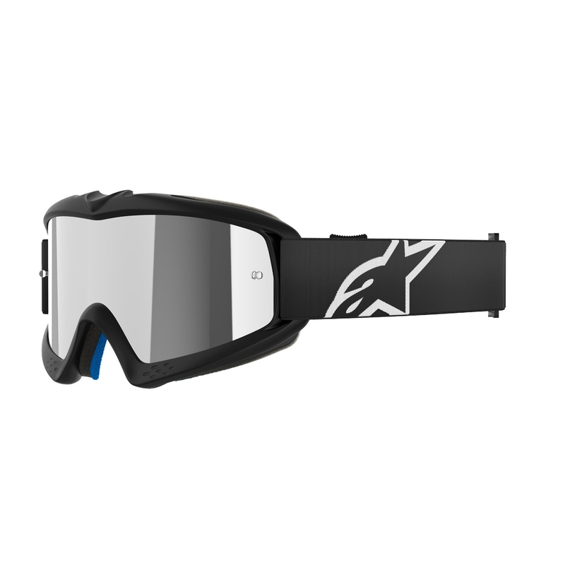Ochelari de motocross Alpinestars Vision Youth Corp copii negri cu lentile argintie oglinda