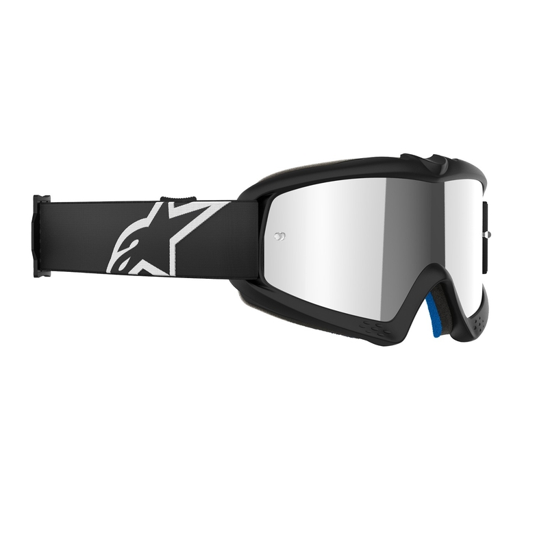 Ochelari de motocross Alpinestars Vision Youth Corp copii negri cu lentile argintie oglinda