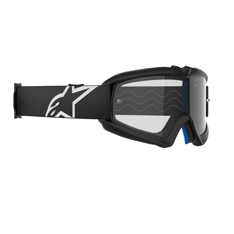 Ochelari de motocross pentru copii Alpinestars Vision Youth Corp negri cu lentile transparente