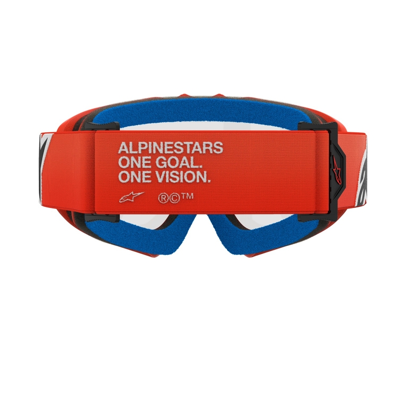 Ochelari de motocross pentru copii Alpinestars Vision Youth Corp portocalii cu lentile transparente