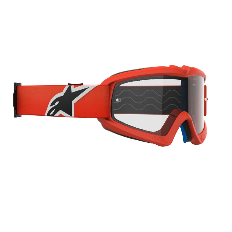 Ochelari de motocross pentru copii Alpinestars Vision Youth Corp portocalii cu lentile transparente