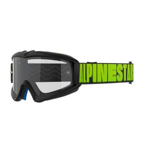 Ochelari de protecție pentru copii Alpinestars Vision Youth Hollow Negru-Antracit-Galben Fluo cu lentile transparente