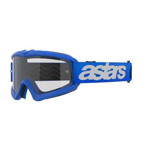 Ochelari de protecție Alpinestars Vision Youth Blaze albaștri de motocross cu lentile transparente