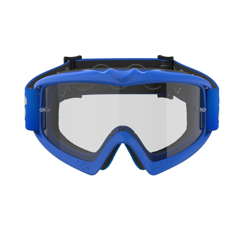 Ochelari de protecție Alpinestars Vision Youth Blaze albaștri de motocross cu lentile transparente