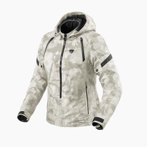 Geaca moto dama Revit Flare 3 H2O camo gri-alb