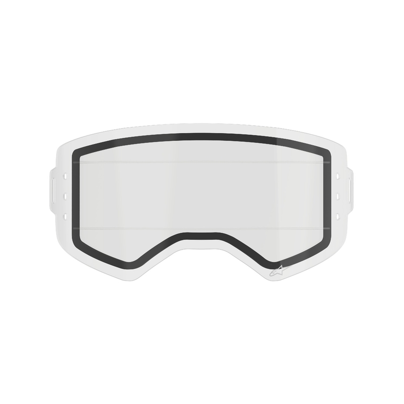 Plexiglas pentru ochelari de protecție Alpinestars Supertech cu dublu antiaburire pentru sistemul de rulare transparent