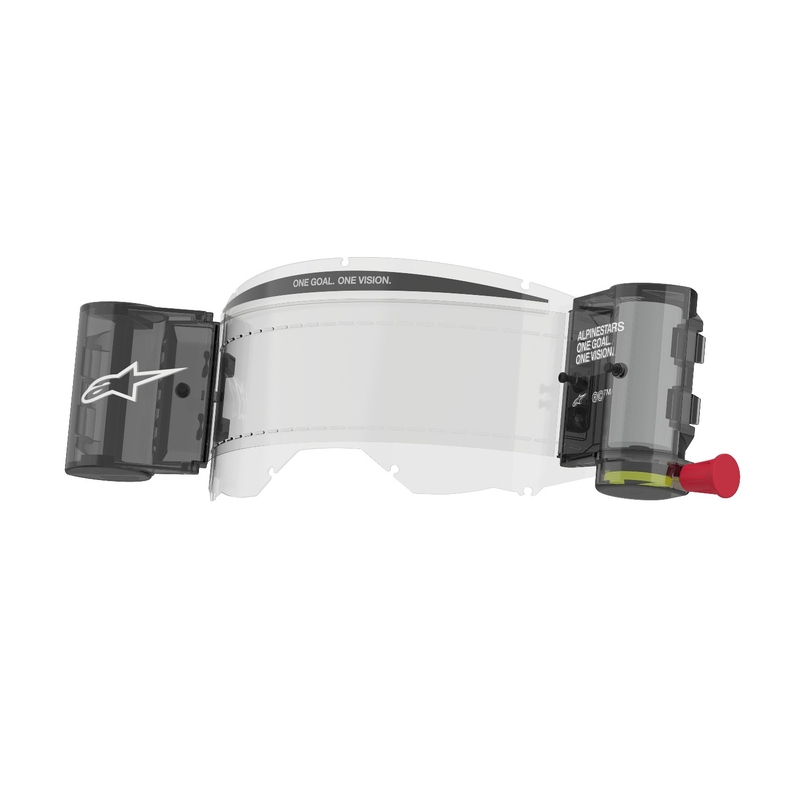 Kit de înlocuire Roll-off Wide Vision Alpinestars pentru ochelari de protecție Vision 8/5/3 cu știfturi de rupere din plexiglas transparent