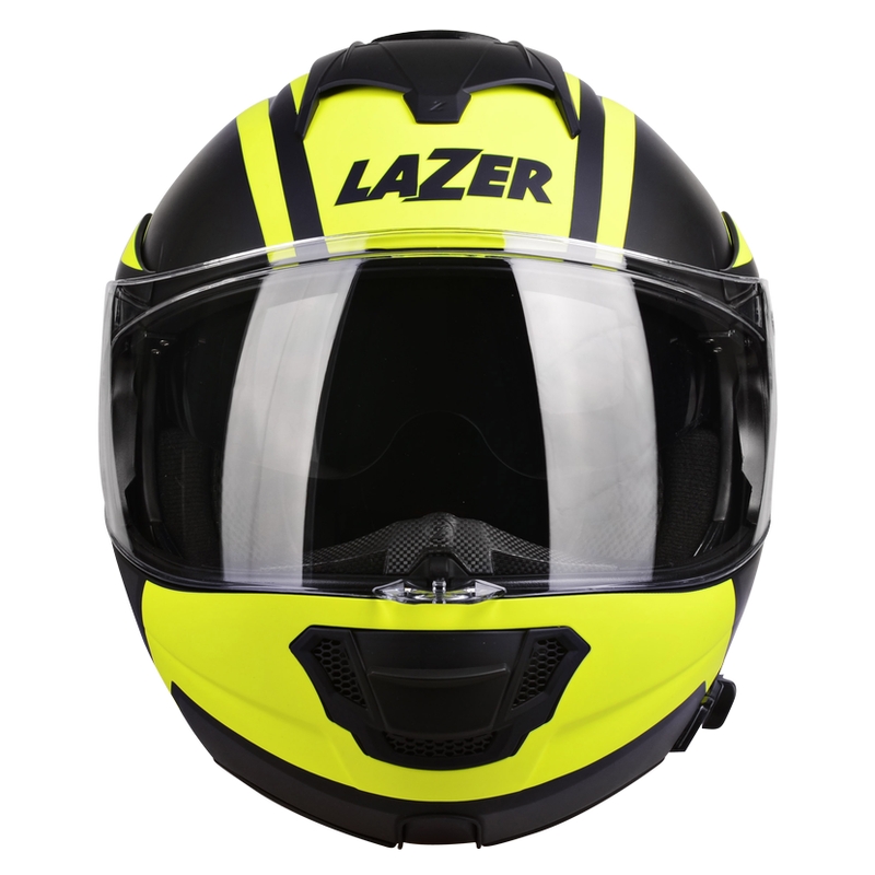 Cască de motocicletă pliabilă Lazer Lugano Z-Generation negru-galben-fluo