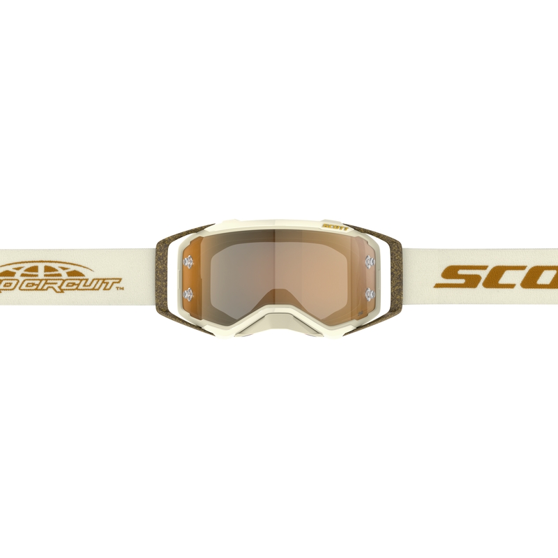 Ochelari de motocross SCOTT Prospect PRO Circuit AMP maro-bej cu plexiglas auriu