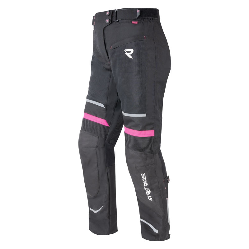 Pantaloni de damă Street Racer Betty II Air pentru motocicletă negru-roz