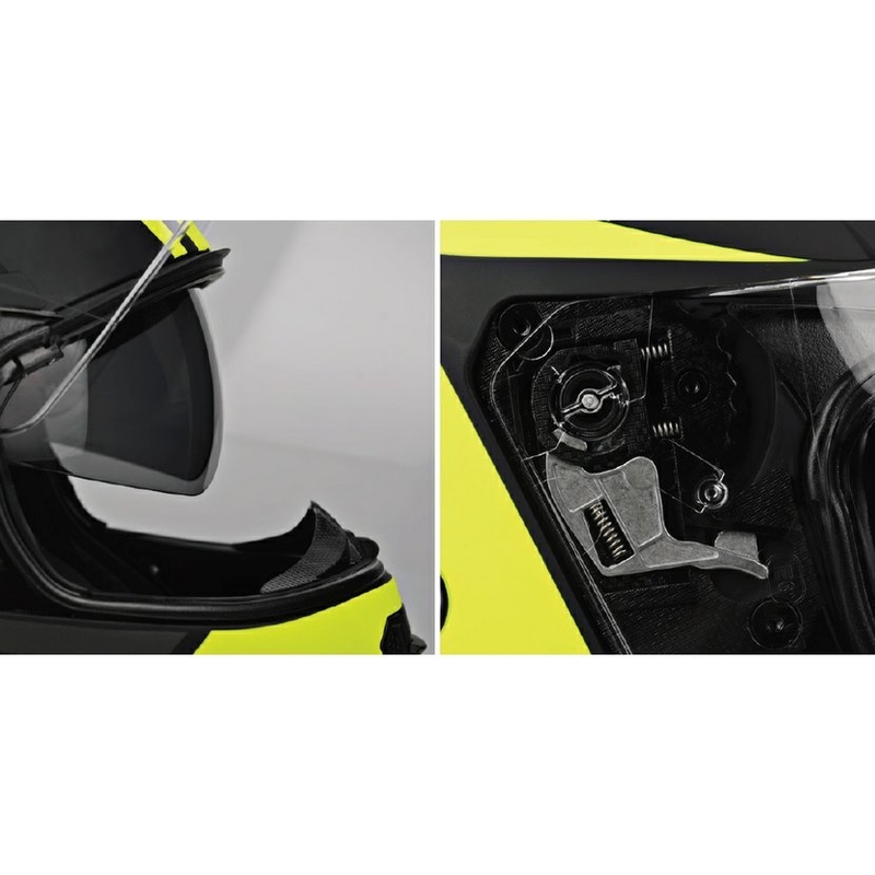 Cască de motocicletă pliabilă Lazer Lugano Z-Generation negru-galben-fluo