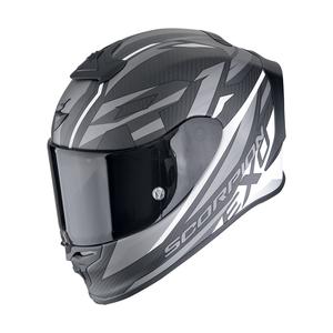 Casca moto integrala Scorpion EXO-R1 EVO CARBON AIR RUNNER mat negru-alb