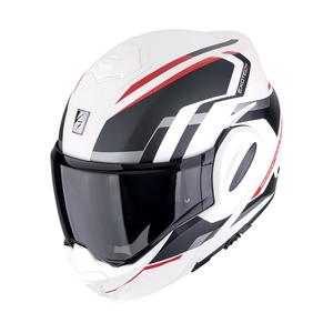 Casca pentru motociclete Scorpion EXO-TECH EVO FURIO mat alb-negru-rosu
