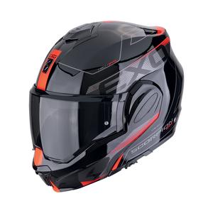 Casca de motociclete rabatabila Scorpion EXO-TECH EVO TRAVELER negru-rosu