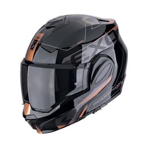 Cască de motocicletă rabatabilă Scorpion EXO-TECH EVO TRAVELER negru-cupru