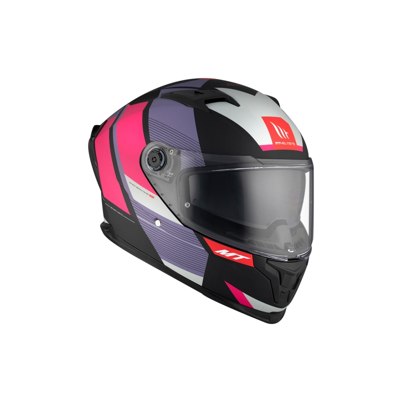 Casca moto integrala MT BRAKER CHENTO B9 roz-violet-alb - II. calitate