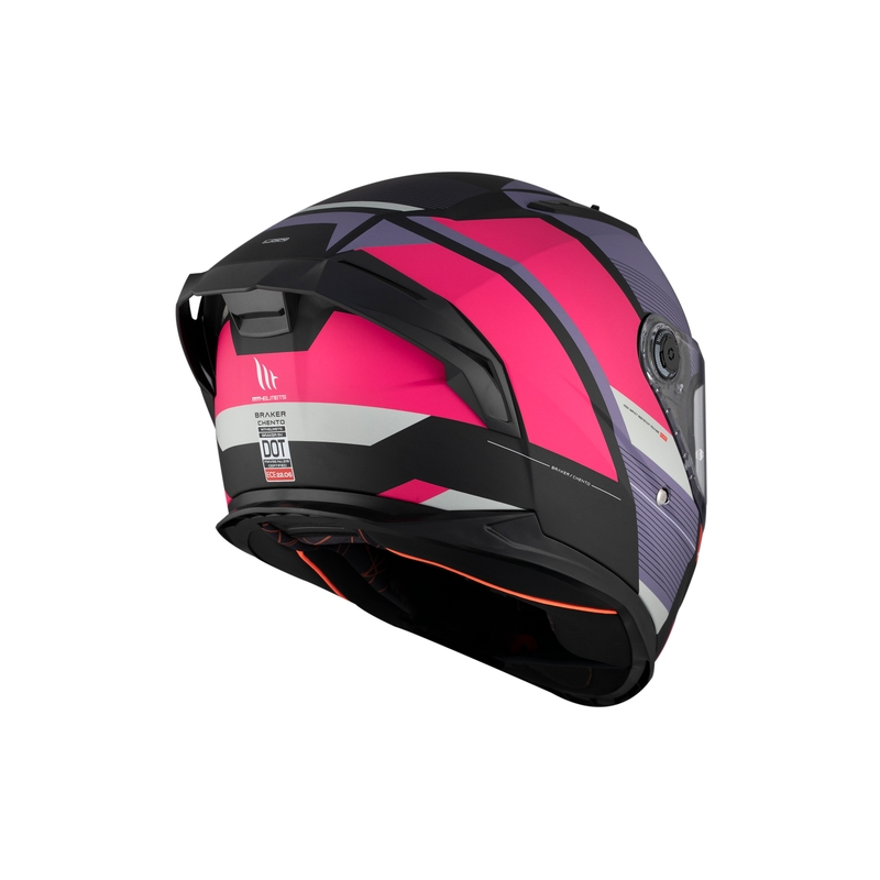 Casca moto integrala MT BRAKER CHENTO B9 roz-violet-alb - II. calitate