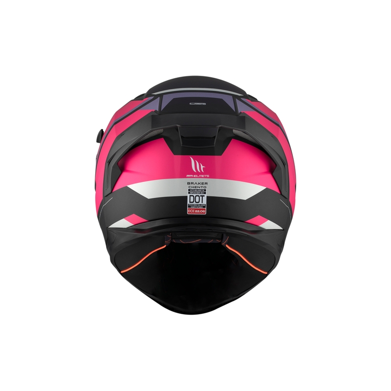 Casca moto integrala MT BRAKER CHENTO B9 roz-violet-alb - II. calitate