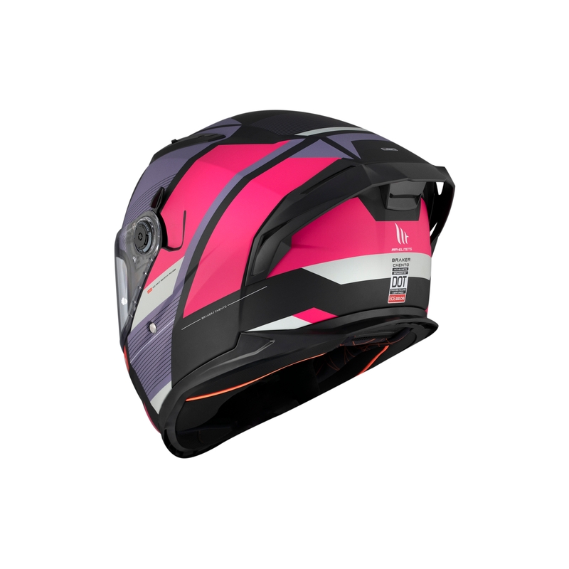 Casca moto integrala MT BRAKER CHENTO B9 roz-violet-alb - II. calitate