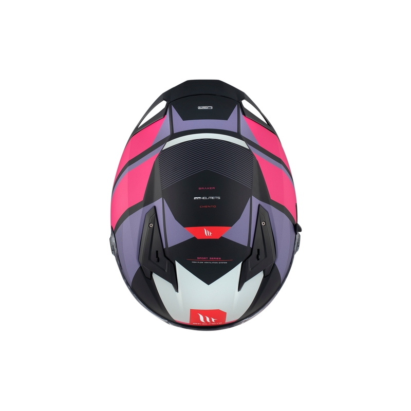 Casca moto integrala MT BRAKER CHENTO B9 roz-violet-alb - II. calitate