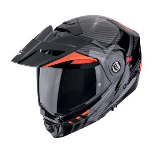 Casca de motociclete rabatabila Scorpion ADX-2 LEWIS negru-rosu