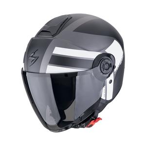 Casca moto deschisa Scorpion EXO-CITY II BLUR argintiu mat-negru-alb