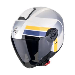 Casca moto deschisa Scorpion EXO-CITY II BLUR alb-argintiu-galben