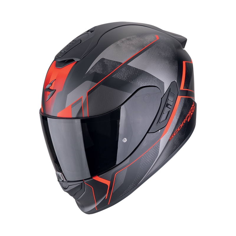 Casca moto integrala Scorpion EXO-1400 EVO II AIR INTENSIO negru-rosu mat lichidare