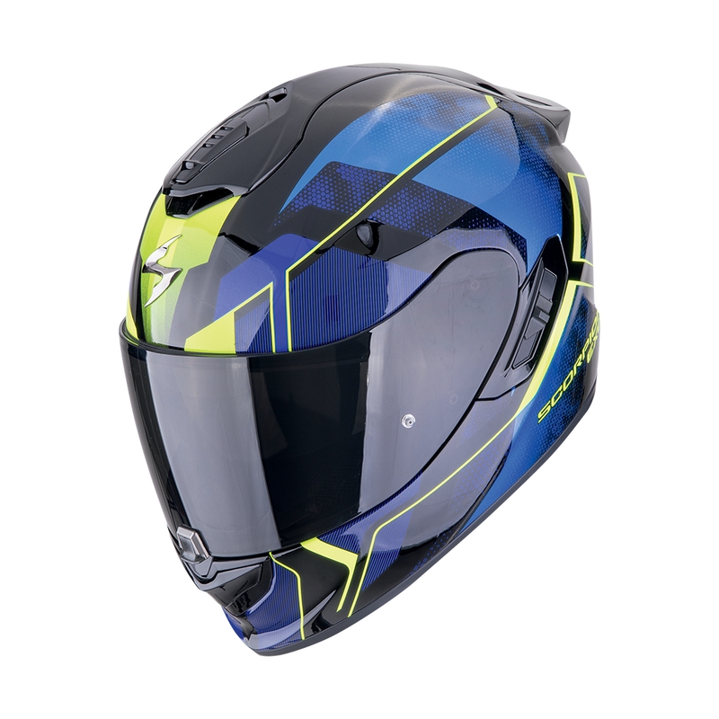 Casca moto integrala Scorpion EXO-1400 EVO II AIR INTENSIO negru-albastru lichidare