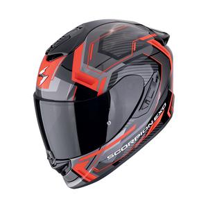 Casca moto integrala Scorpion EXO-1400 EVO II AIR LINART negru-rosu