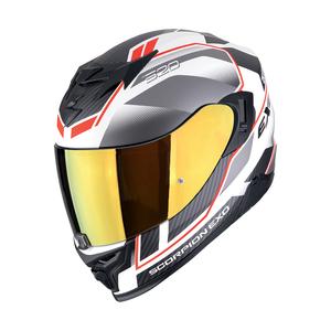 Casca moto integrala Scorpion EXO-520 EVO AIR LENA mat alb-argintiu-rosu