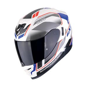 Casca moto integrala Scorpion EXO-520 EVO AIR LENA pearl alb-albastru