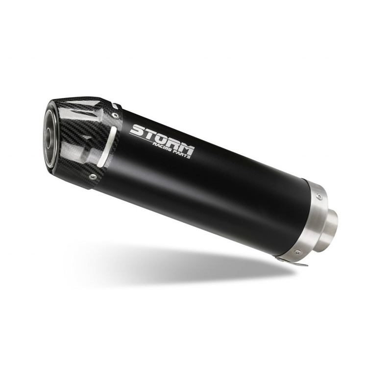 Evacuare STORM GP Black with carbon cap pentru KTM Duke 390 2024-2026, KTM Duke 125 2024-2026