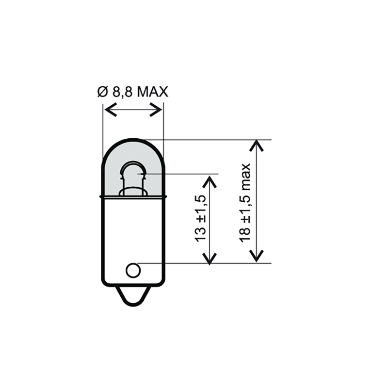 Lamp RMS 6V 4W BA9S