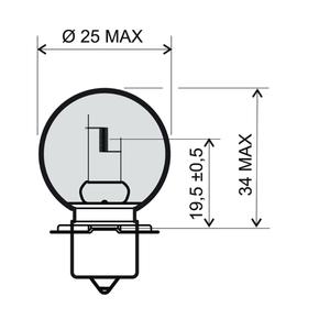Lamp RMS 246510432 12V 20W, P26S Alb