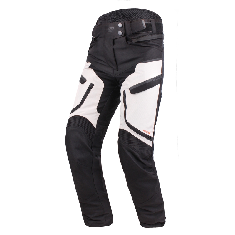 Pantaloni de motocicletă Ozone Explorer II gri-negru