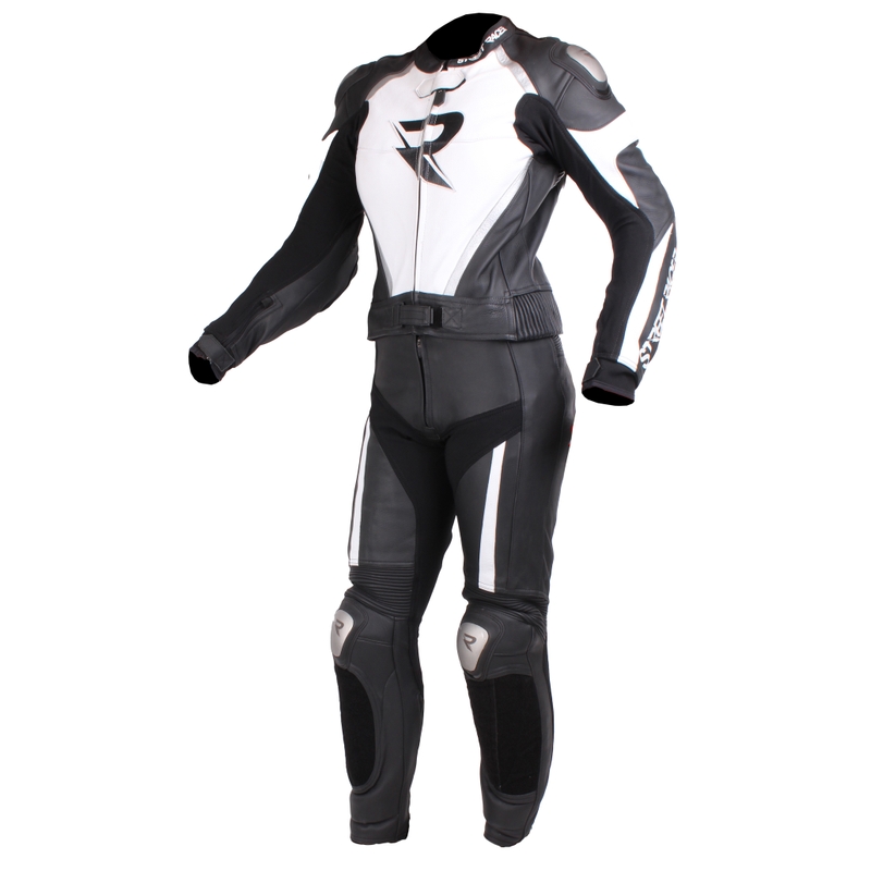 Combinezon moto pentru femei Street Racer Fusion negru-alb-gri lichidare