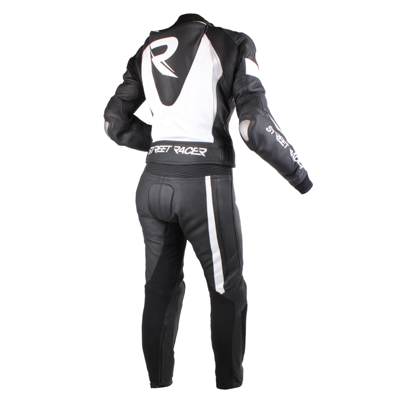 Combinezon moto pentru femei Street Racer Fusion negru-alb-gri lichidare