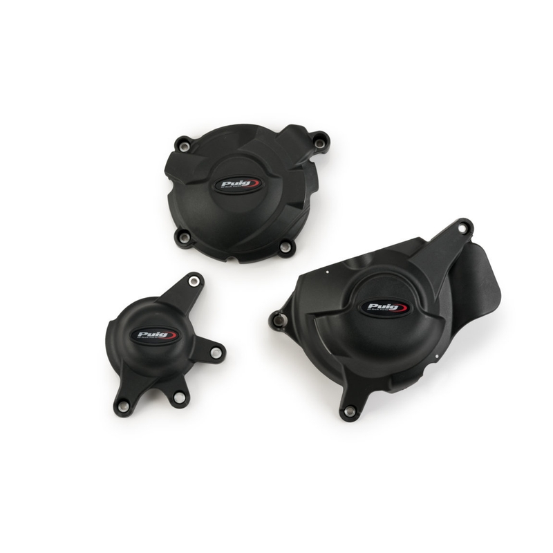 Engine covers PUIG Track for Championship Negru included 3 covers