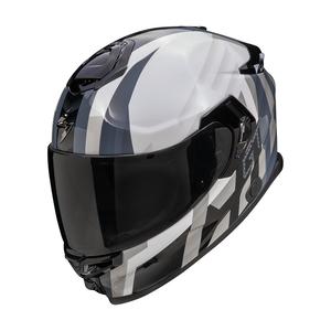 Casca moto integrala Scorpion EXO-GT SP AIR TOURADVEN alb perlat-argintiu