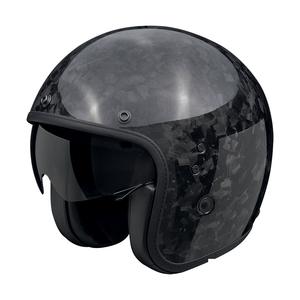 Casca moto deschisa Scorpion Belfast EVO ONYX CARBON SOLID neagra