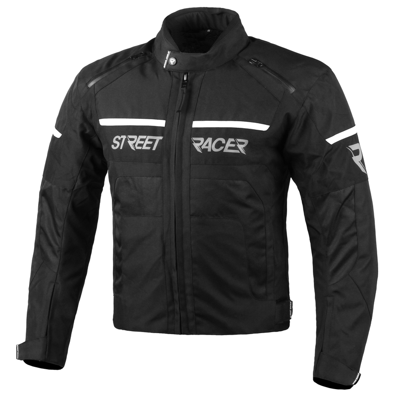 Geacă moto Street Racer Definit negru-alb lichidare