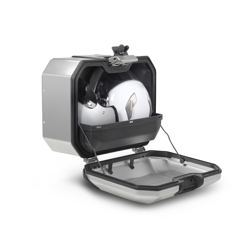 Set complet de cutii de aluminiu SHAD TERRA, 37L cutie centrala  si 47L / 47L cutii laterale, incluzand kit montaj si placa SHAD DUCATI MULTISTRADA 950 / 1200 / 1260