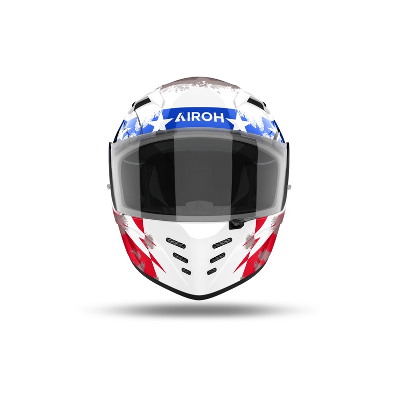 Casca moto integrata Airoh CONNOR Nation alb-rosu-albastru