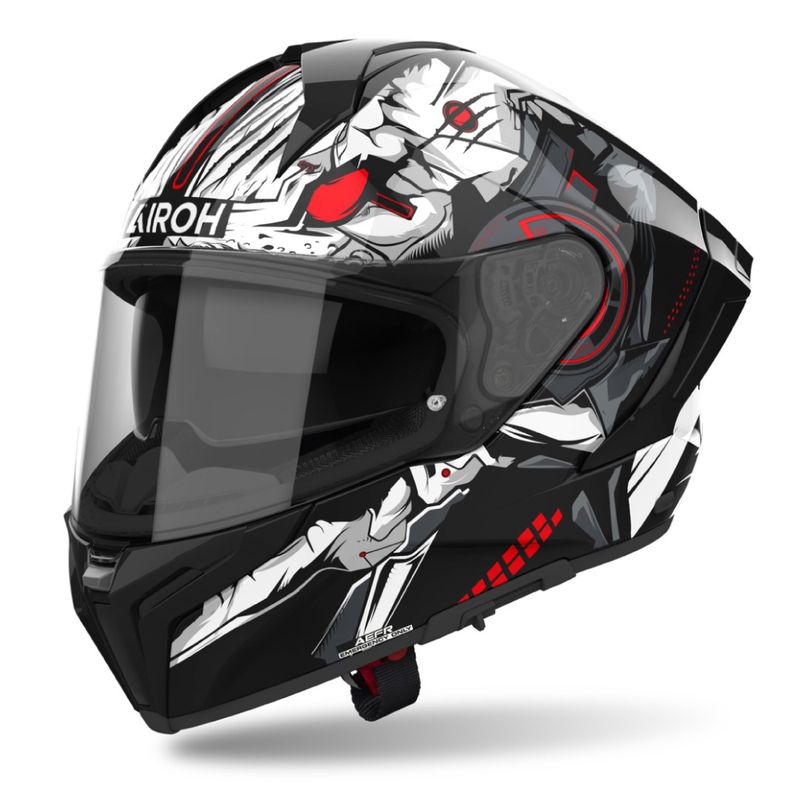 Casca moto integrala Airoh MATRYX Nytro alb-negru lucios