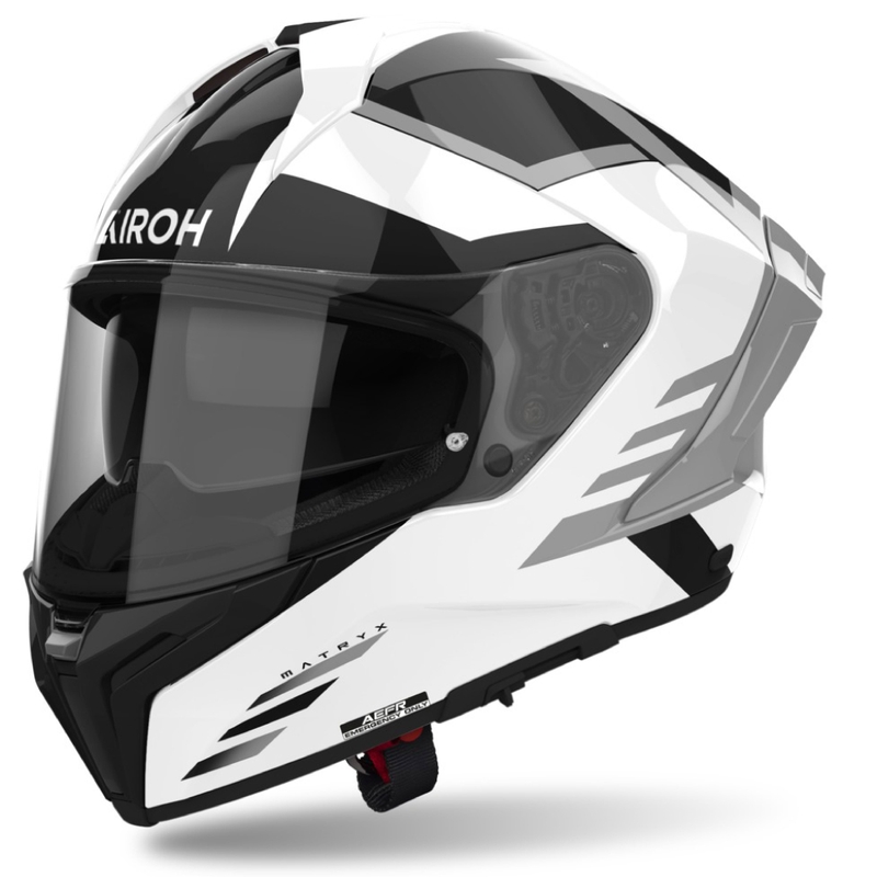Casca moto integrala Airoh MATRYX Thron alb