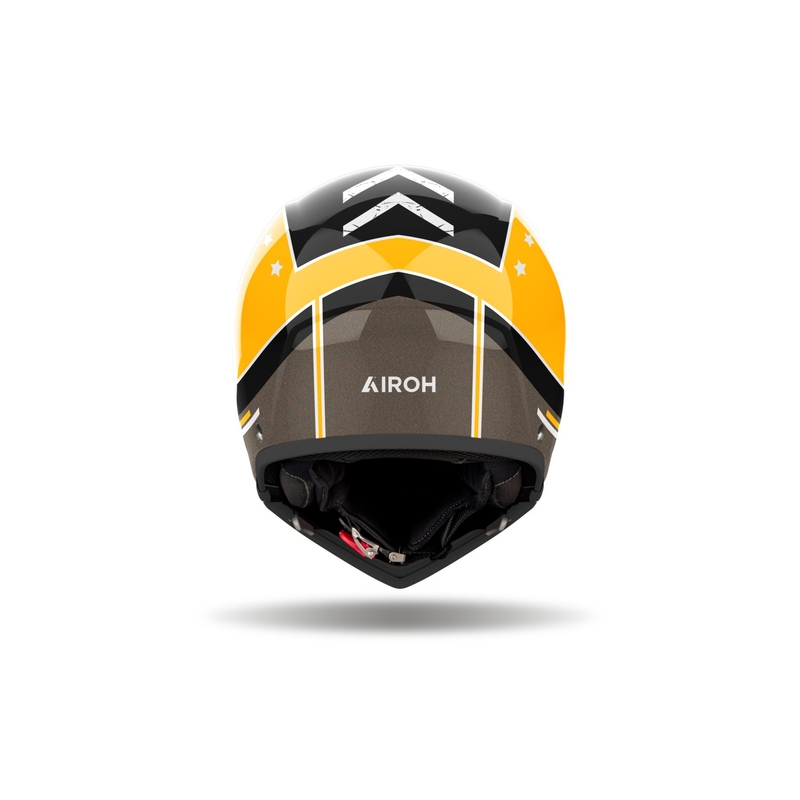 Casca moto modulara Airoh J110 Command galben lucios