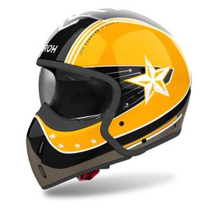 Casca moto modulara Airoh J110 Command galben lucios